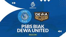 PSBS Biak vs Dewa United di BRI Super League. (Bola.com/Generated AI)