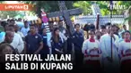 Ribuan Umat Membawa Salib dari Bahan Bekas Mengelilingi Kota Maknai Kisah Sengsara Yesus Kristus