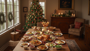 Makanan Penurun Kolesterol Saat Kalap Santap Sajian Natal (created by AI)