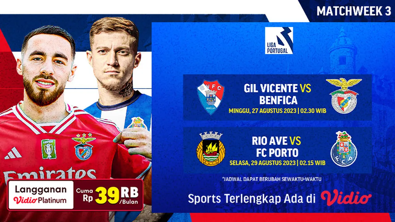 Siaran Langsung Liga Portugal 2023/2024 pekan 3