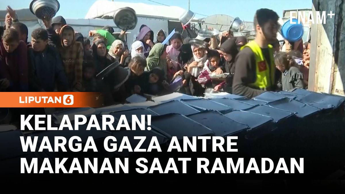 Krisis Gaza Kian Parah, Warga Antre Makanan Berjam-jam Saat Ramadan
