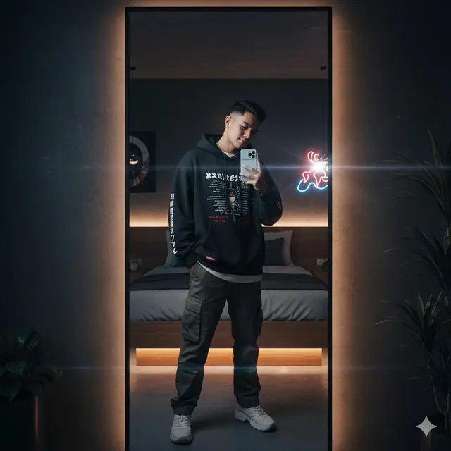 Kumpulan Prompt Gemini AI Mirror Selfie Pakai iPhone 17