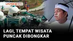 Pembongkaran wahana wisata Hibisc Fantasy Park di kawasan Puncak, Bogor, Jawa Barat, terus berlanjut. Gubernur Jawa Barat, Dedi Mulyadi mengawasi langsung proses pembongkaran sekaligus ikut menanam pohon di kawasan yang ditertibkan.