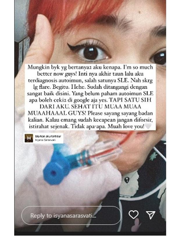 6 Potret Kondisi Isyana Sarasvati yang Tengah Jalani Perawatan, Didiagnosis Idap Lupus