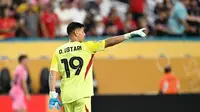 Penjaga gawang Inter Miami, Oscar Ustari, tampil gemilang pada laga melawan Al Ahly di pertandingan pembuka Piala Dunia Antarklub 2025, Minggu (15/6/2025) pagi WIB. (PATRICIA DE MELO MOREIRA / AFP)