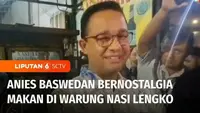 Capres nomor urut 1 bertemu para relawan di warung nasi lengko Kota Cirebon, Jawa Barat, Jumat malam. Di sini Anies juga bernostalgia mengenang saat masih kuliah di UGM kerap mampir di tempat kuliner khas cirebon tersebut, saat hendak menuju atau pul...