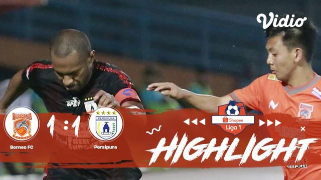 Laga lanjutan Shopee Liga 1, Borneo FC VS Persipura Jayapura berakhir imbang dengan skor 1-1