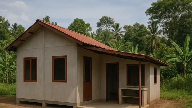 Tips Membuat Rumah Semi Permanen dengan Budget Terbatas/Ilustrasi gambar oleh AI