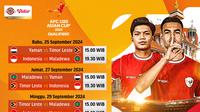 Jadwal AFC U20 Asian Cup Qualifiers 2025 di Vidio minggu ini. (sum. doc. Vidio.com)