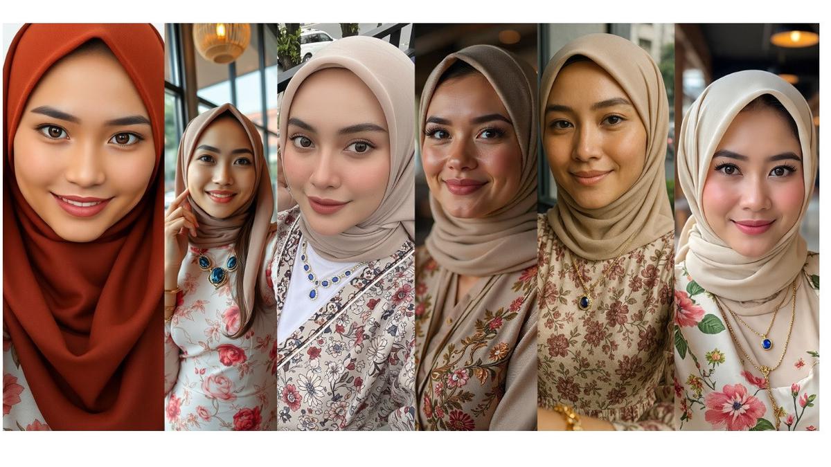 Perbandingan 6 Model AI Gambarkan Wanita Indonesia Pakai Gamis Kondangan, Mana Paling Realistis?