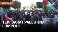 Aksi demonstrasi besar-besaran digelar warga Palestina di kawasan Tepi Barat sebagai respon dari tragedi perang di Gaza. Protes ini membuat berbagai sektor di sejumlah kota lumpuh seketika.