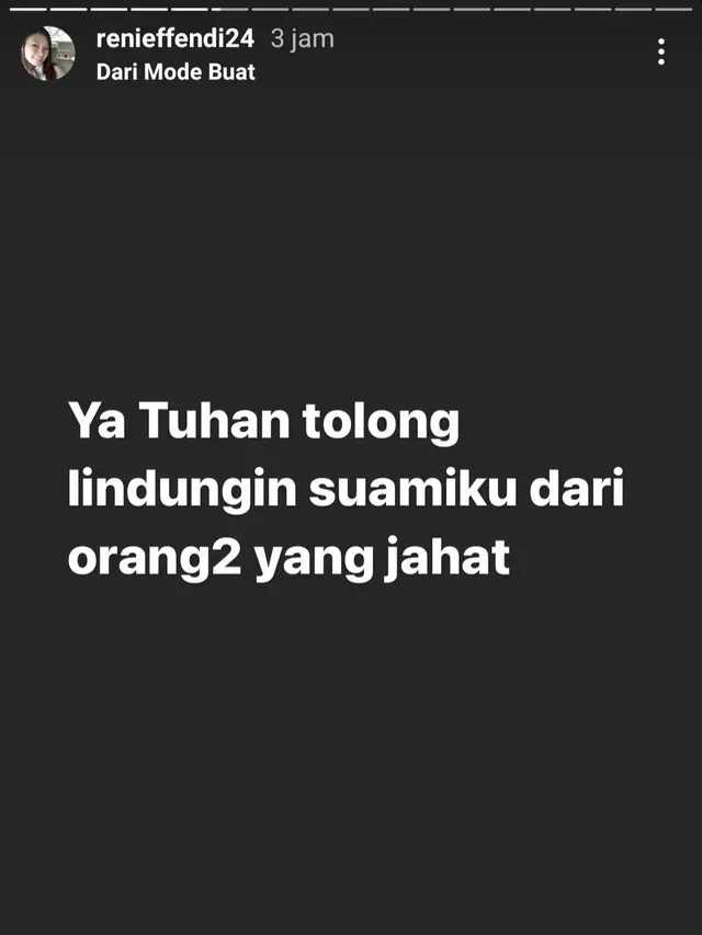 Unggahan istri dr. Richard Lee, Reni Effendi. (Foto: Instagram @renieffendi24)
