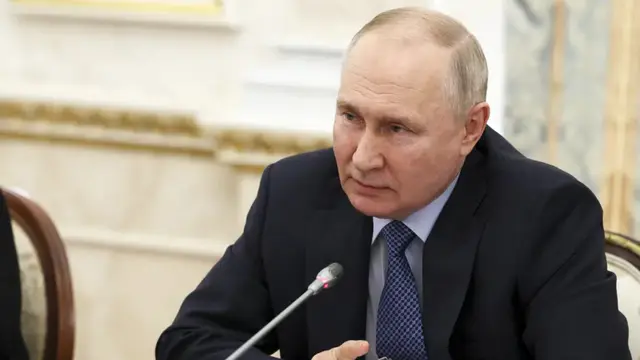 Presiden Rusia Vladimir Putin pada Juni 2023.