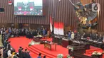 Suasana rapat paripurna perdana di Gedung Nusantara, Kompleks Parlemen, Senayan, Jakarta, Selasa (1/10/2024). (Liputan6.com/Angga Yuniar)