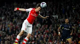 Tomas Rosicky telah menghabiskan 10 tahun kariernya di Arsenal. Permainannya yang apik membuat Rosicky dicintai fans The Gunners. (AFP/Ian Kington)