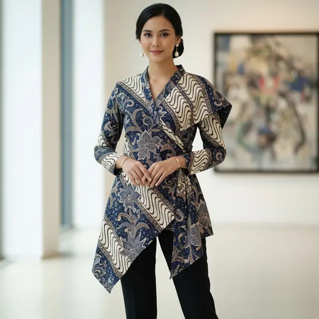Model Atasan Batik Wanita Elegan Panjang untuk Lebaran dan Kondangan