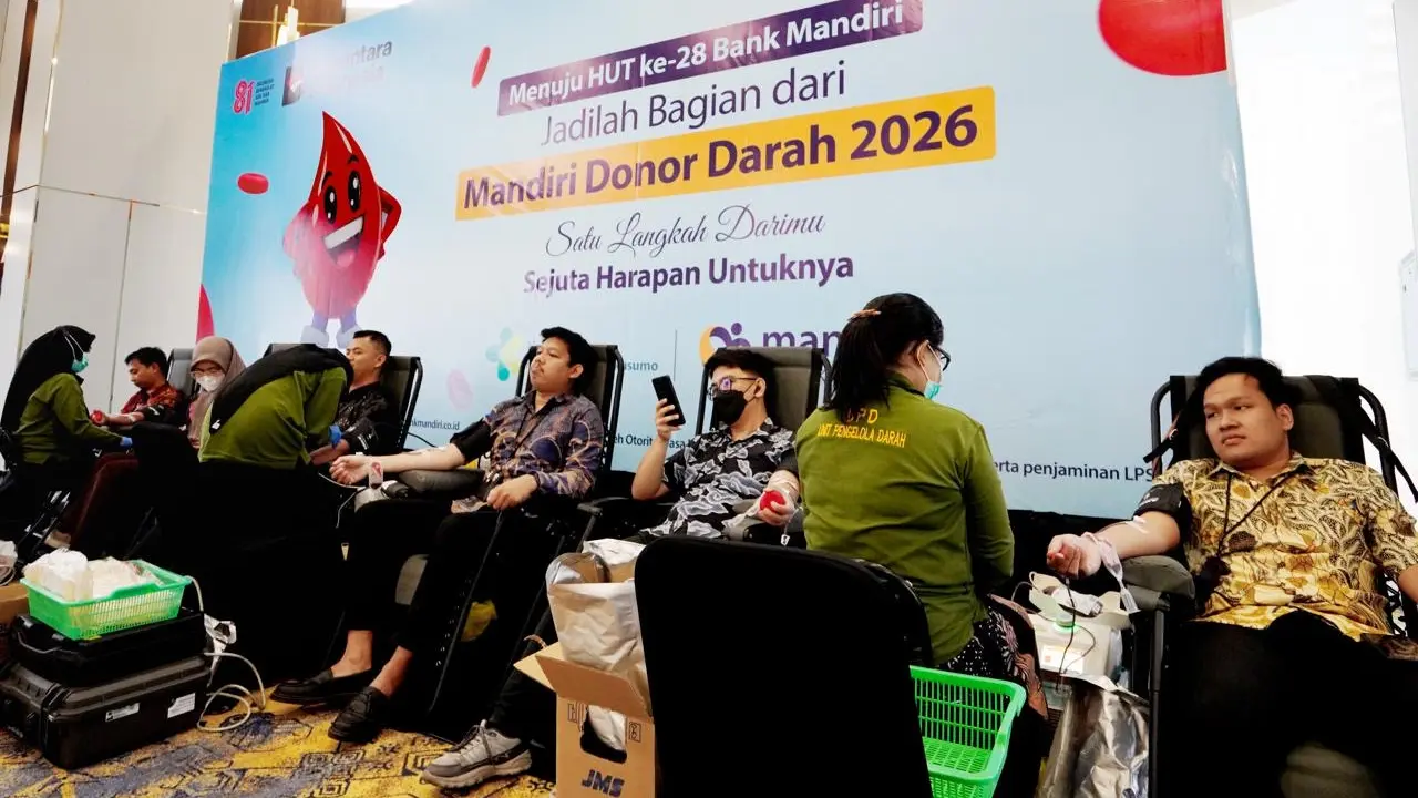 Bank Mandiri Perkuat Aksi Kemanusiaan Lewat Donor Darah Serentak Sambut HUT RI