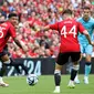 Penyerang Manchester United Jadon Sancho&nbsp;dalam pertandingan persahabatan pramusim melawan&nbsp;&nbsp;Athletic Bilbao di Aviva Stadium, Dublin, Minggu, 6 Agustus 2023. (Paul Faith / AFP)