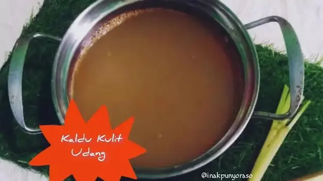 Resep kaldu kulit udang. (dok. Cookpad @inakpunyoraso)