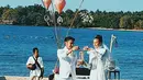 Kabar pernikahan ini terkuak dari beberapa foto yang beredar di Instagram. keduanya meresmikan hubungannya pada 7 Juli 2018. Pernikahan digelar di Anema Resort, Lombok. (instagram)