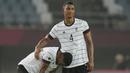 Timnas U-23 Jerman gagal melaju ke perempatfinal cabang sepak bola putra Olimpiade Tokyo 2020 setelah ditahan imbang 1-1 Pantai Gading di partai pamungkas Grup D, Rabu (28/7/2021). Pantai Gading mendampingi Brasil sebagai wakil Grup D yang lolos ke 8 Besar. (Foto: AP/Andre Penner)