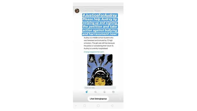 Justice for Audrey (Sumber: Instagram/tatjanasaphira)