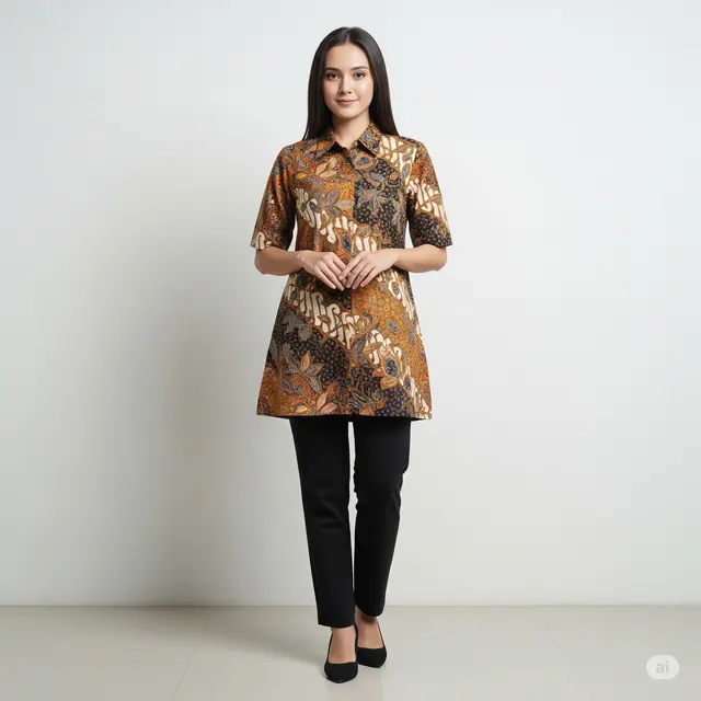 12 Model Kemeja Batik Wanita Formal Modern untuk Tampilan Profesional dan Elegan