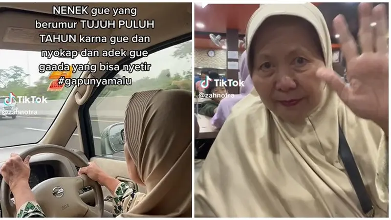 Masih Bugar Seperti Anak Muda, Momen Nenek 70 Tahun Nyetir Mobil Ini Viral