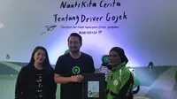 Konfrensi pers launching buku Nanti Kita Cerita Tentang Driver Gojek, Kemang, Jakarta, Selasa (14/1/2019).