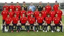 Photo of the Spanish squad for the Euro 2008 football Championships taken at the Las Rozas sports city near Madrid on May 29, 2008. AFP PHOTO/RFEF/CARMELO RUBIO