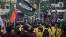 Massa aksi yang tergabung dalam beberapa Badan Eksekutif Mahasiswa akan menggelar unjuk rasa di kawasan Harmoni, Jakarta, Jumat (1/4/2022). Dalam aksinya mereka meminta untuk batalkan wacana perpanjangan masa jabatan presiden serta dibatalkannya wacana penundaan pemilu. (Liputan6.com/Faizal Fanani)