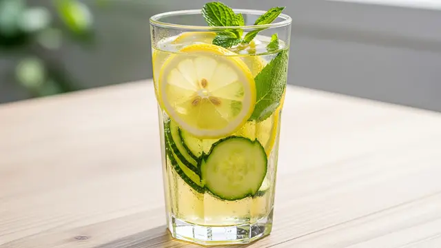 Cara Membuat Infused Water Lemon dan Mentimun untuk Menurunkan Kolesterol Setelah Makan Daging Kurban