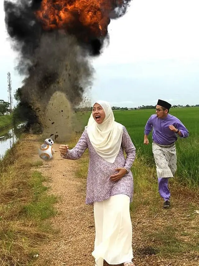 Editan Foto Saat Hari Raya Idul Fitri Ini Kocak Banget