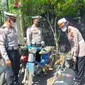 Ratusan motor brong diamankan di Polres Nganjuk. (Dian Kurniawan/Liputan6.com).