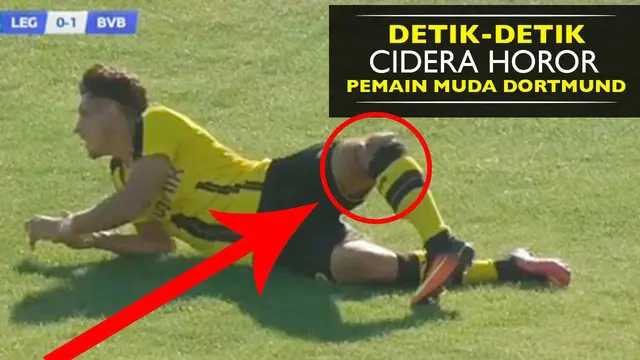 Video cidera horor Dario Scuderi Bek dari Tim Muda Borussia Dortmund saat laga perdana UEFA Youth League Melawan Legia Warsawa, Jumat (16/09/2016).