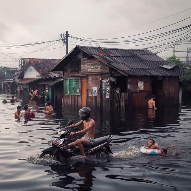 7 Potret Ilustrasi AI Jika Jakarta Tenggelam di Tahun 2030 Ini Bikin Gusar