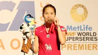 Tunggal putri Thailand Ratchanok Intanon juara BCA Indonesia Open Superseries Premier 2015 (Humas PP PBSI)