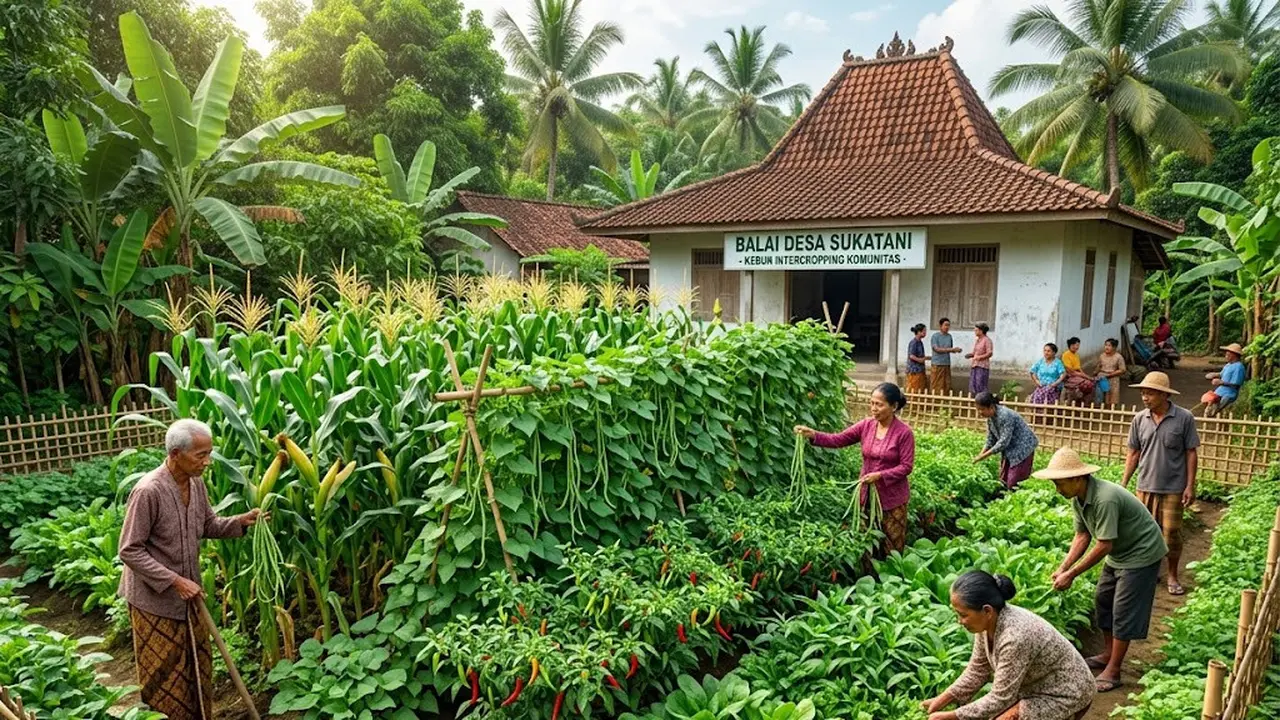 Kebun Sayur dengan Sistem Tumpang Sari