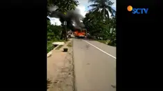 Kebakaran bermula saat Titi seorang Staf Dinas Sosial Kabupaten Serang yang tengah hamil menumpang kendaran dinas yang dikemudikan sopir