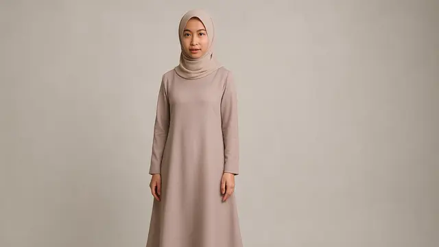 7 Gamis Ideal untuk Tinggi Badan 150–155 cm, Bikin Tampilan Lebih Proporsional dan Anggun