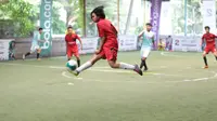 Para peserta Futsal Samsung Bintang Bola Anniversary antusias mengikuti kegiatan yang berlangsung. (Deki Prayoga/Bintang.com)