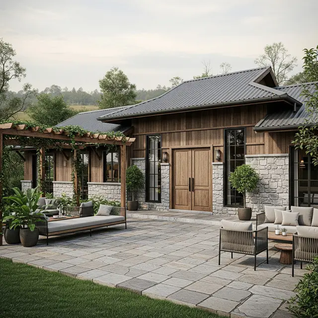 Rumah Kampung 1 Lantai dengan Teras Lebar (Gemini AI)