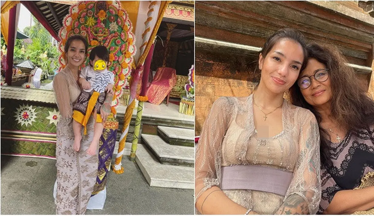 Sheila Marcia tampil memukau mengenakan kebaya Bali saat kondangan. (Sumber: Instagram/itssheilamj)