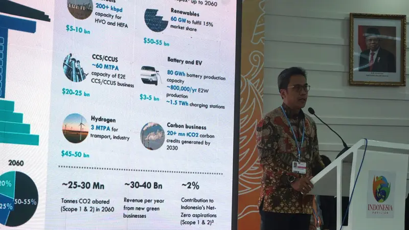 CEO Pertamina Power Indonesia Dannif Danusaputro dalam Indonesia Pavilion COP 27