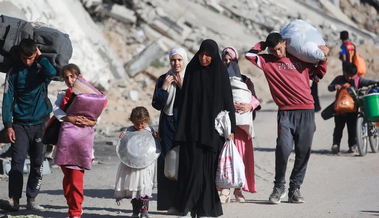 Lebih jauh, ia memperingatkan tentang kondisi kemanusiaan yang mengerikan di Gaza bahwa ada lebih dari 1 juta anak berisiko kelaparan. (Bashar TALEB/AFP)