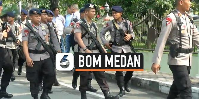 VIDEO: Bom Medan, Polisi Sterilisasi Mapolrestabes Medan