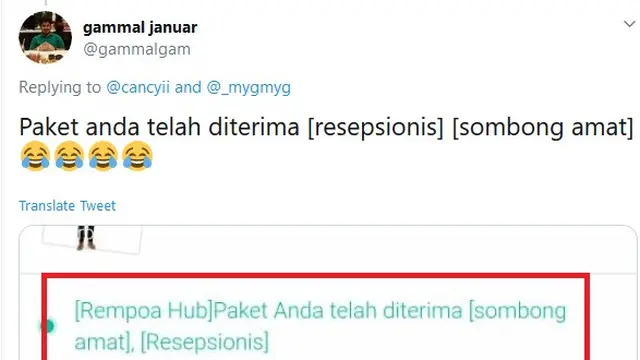 keterangan penerima paket kelewat absurd