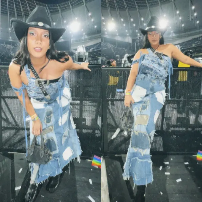 Penampilan Tara Basro saat konser Beyonce