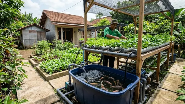 Ide Ternak Air dan Darat yang Bisa Dilakukan Bersamaan di Lahan Terbatas/AI Generated
