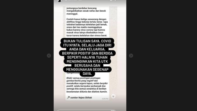 Cek Fakta Liputan6.com menelurusi klaim tulisan Najwa Shihab tentang rapid tes dan PCR